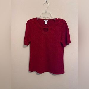 Belle Amie Petite Elegant Red Top